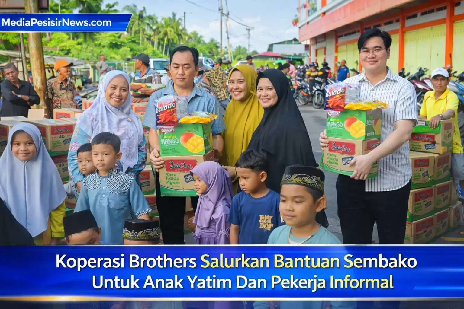 Koperasi Brothers Bagansiapiapi Salurkan Ratusan Paket Sembako untuk Anak Yatim dan Pekerja Informal
