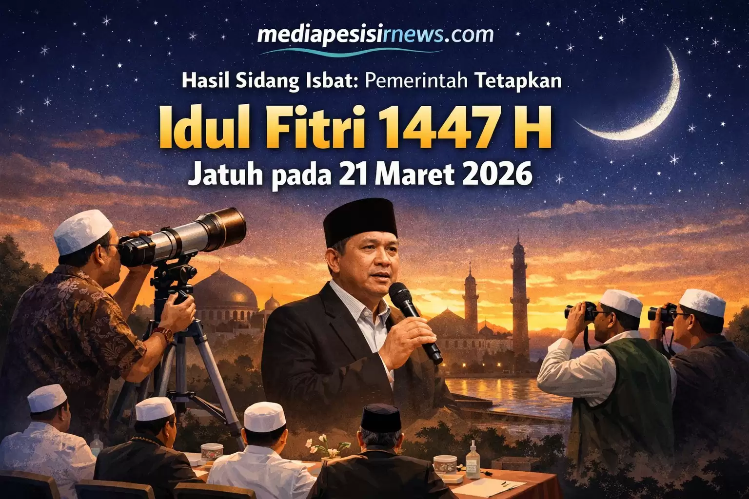 Hasil Sidang Isbat: Pemerintah Tetapkan Idul Fitri 1447 H Jatuh pada 21 Maret 2026