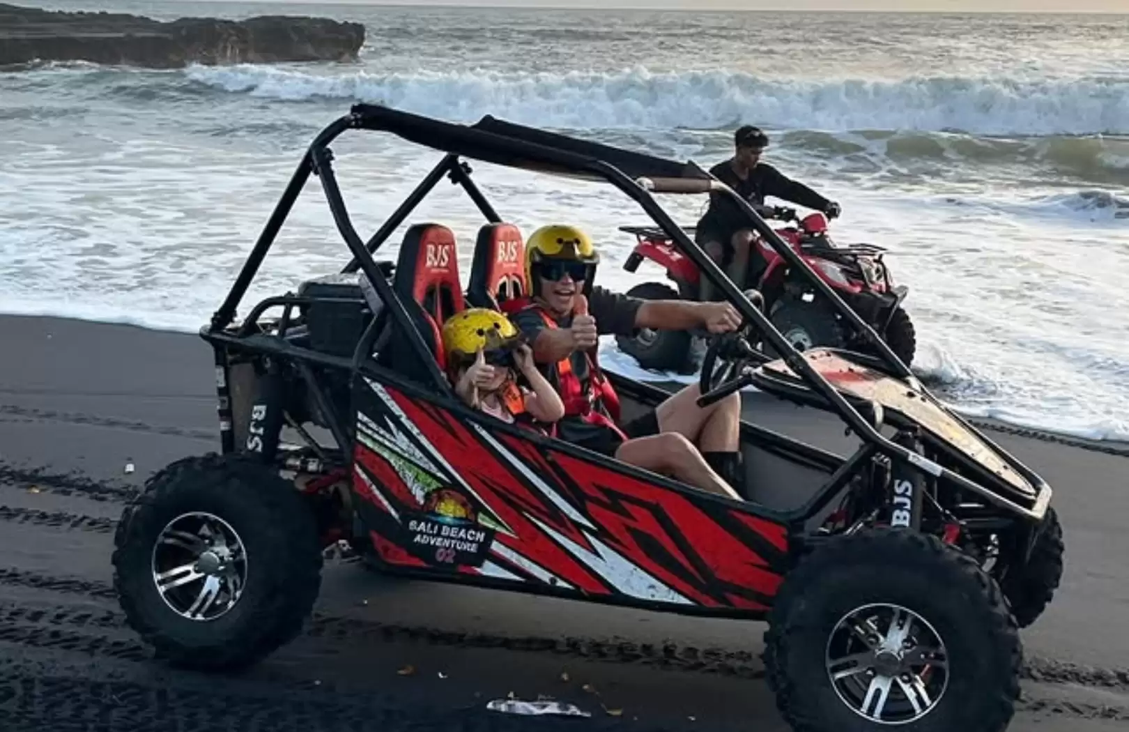 Buggy UTV Sunset on The Beach