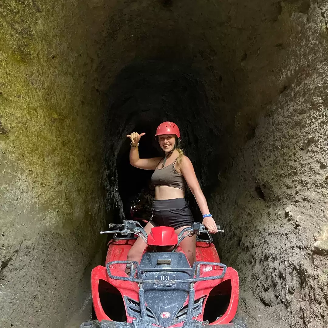 ATV Ride Through 400m Tunnel & Big Natural Waterfall Bali