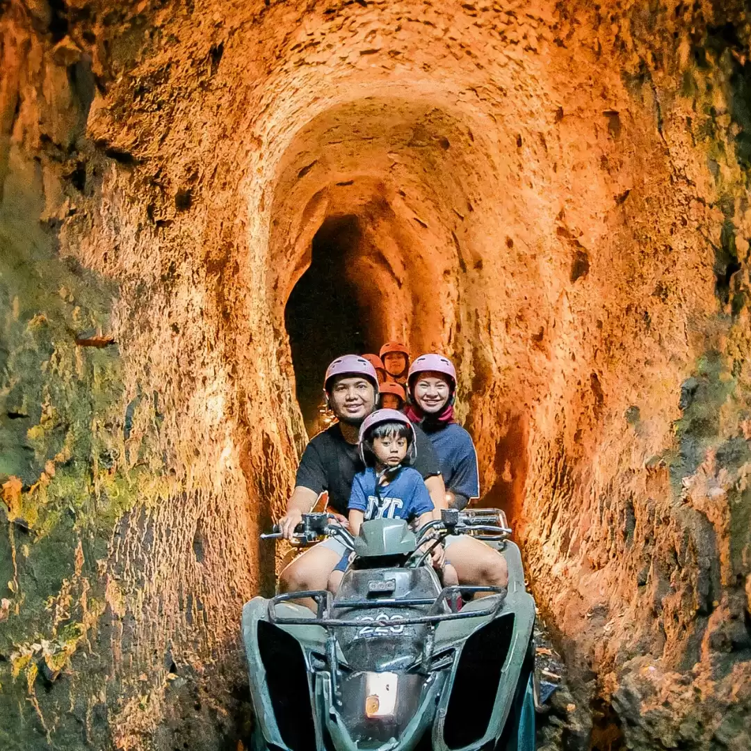 ATV Through Tunnel, Rafting & Big Natural Waterfall Bali Adventure
