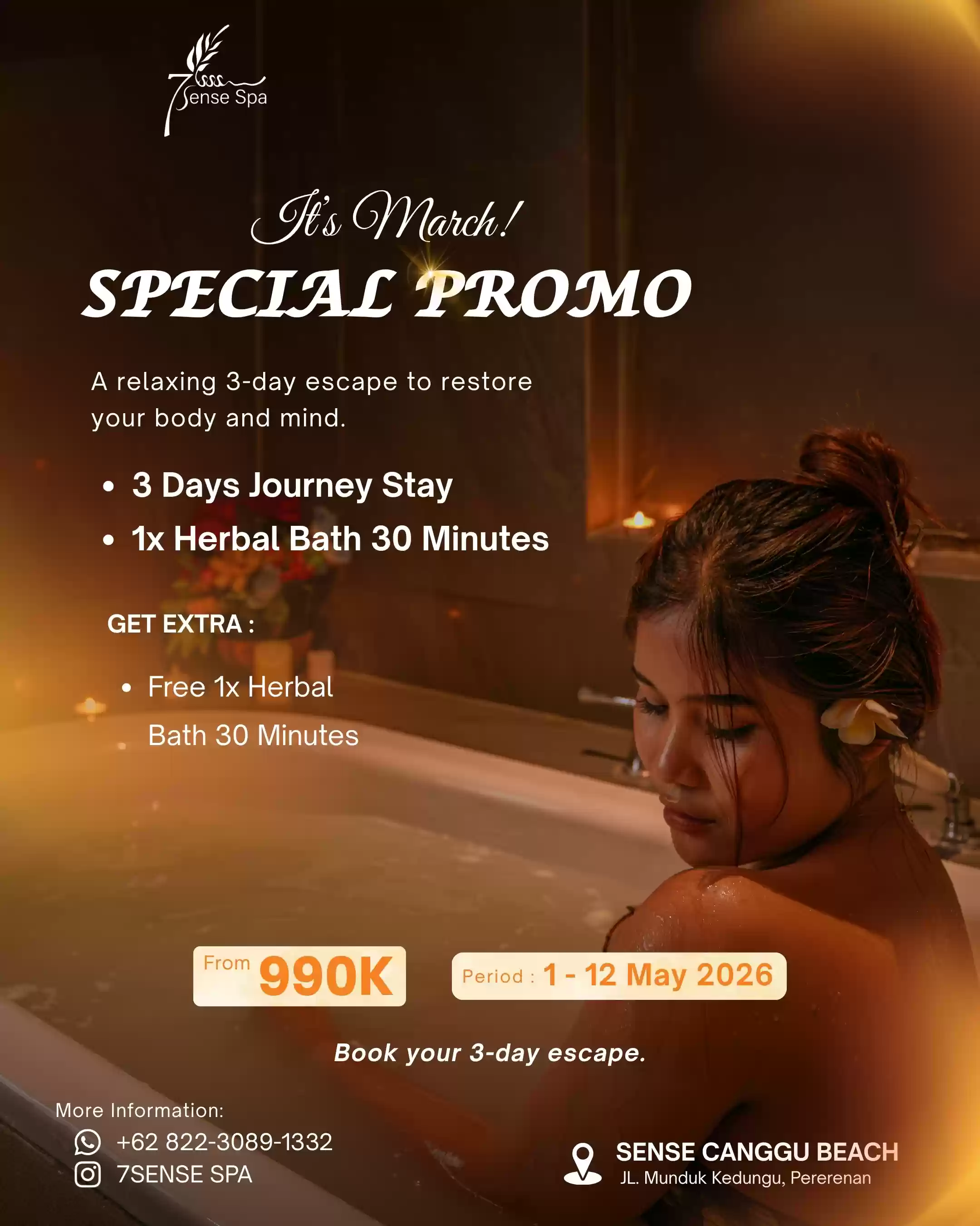 3 Days Wellness Escape Special at 7 Sense Spa
