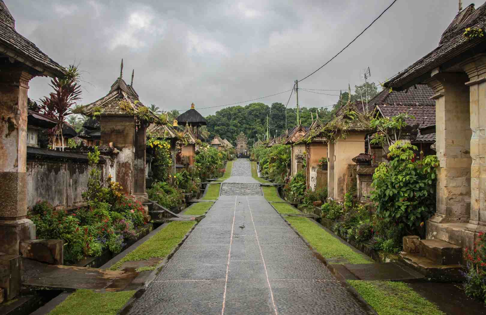 Bali Penglipuran Village, School Visit, Waterfall and Temple Tour