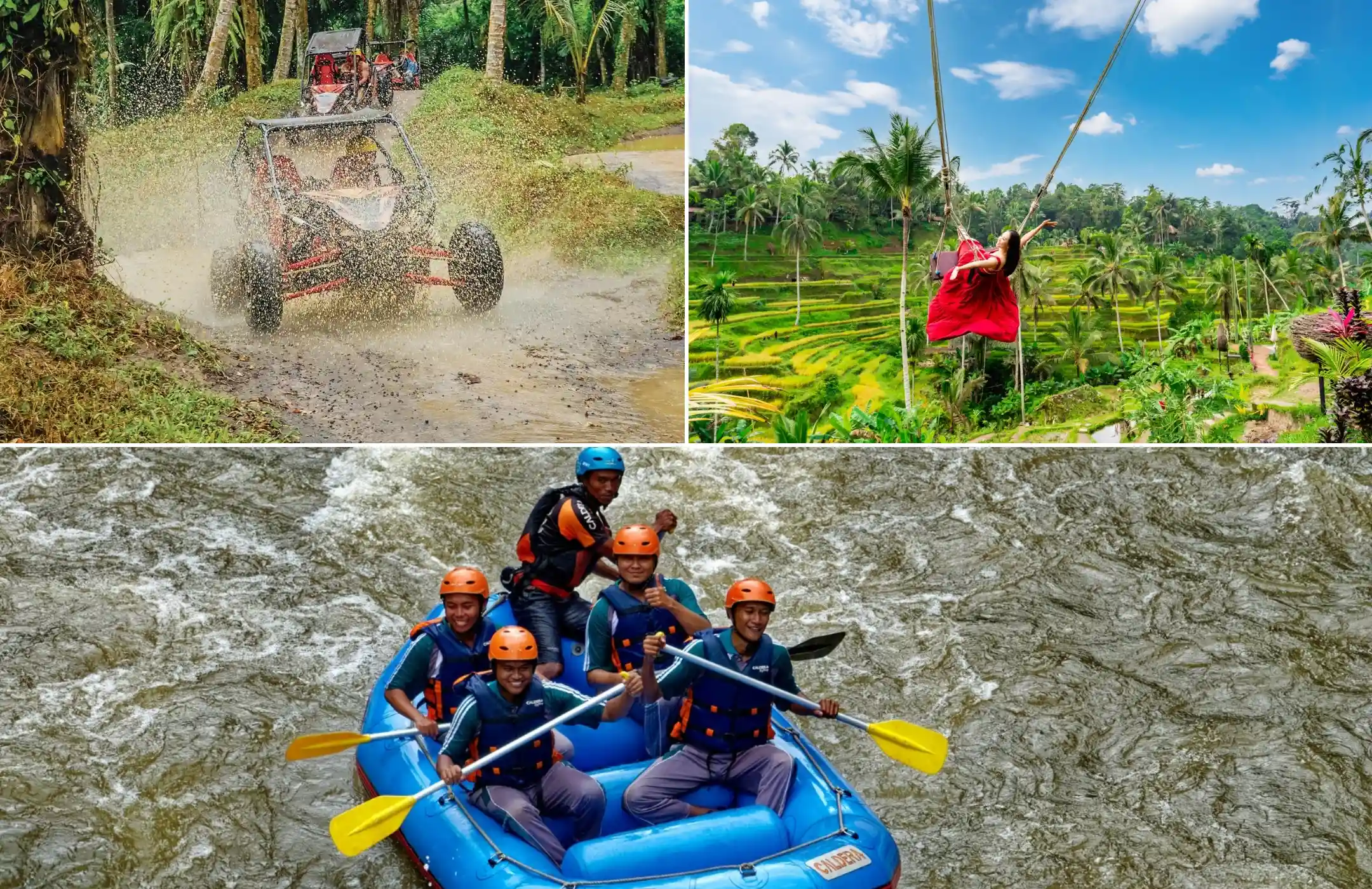 Bali Buggy Adventure, Jungle Swing & Ayung River Rafting Tour