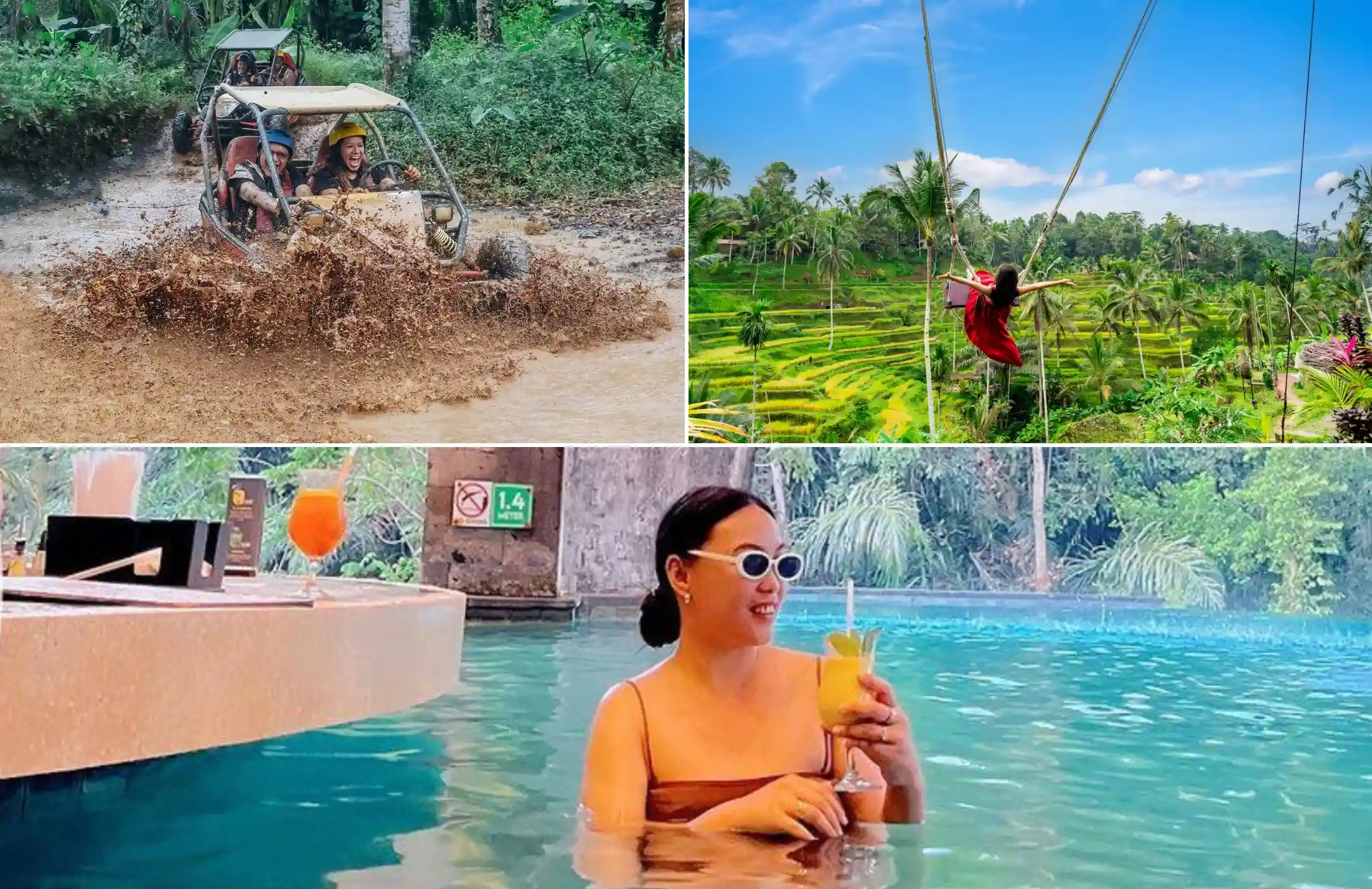 Bali Buggy Adventure, Jungle Swing & Tlaga Singha Infinity Pool Tour