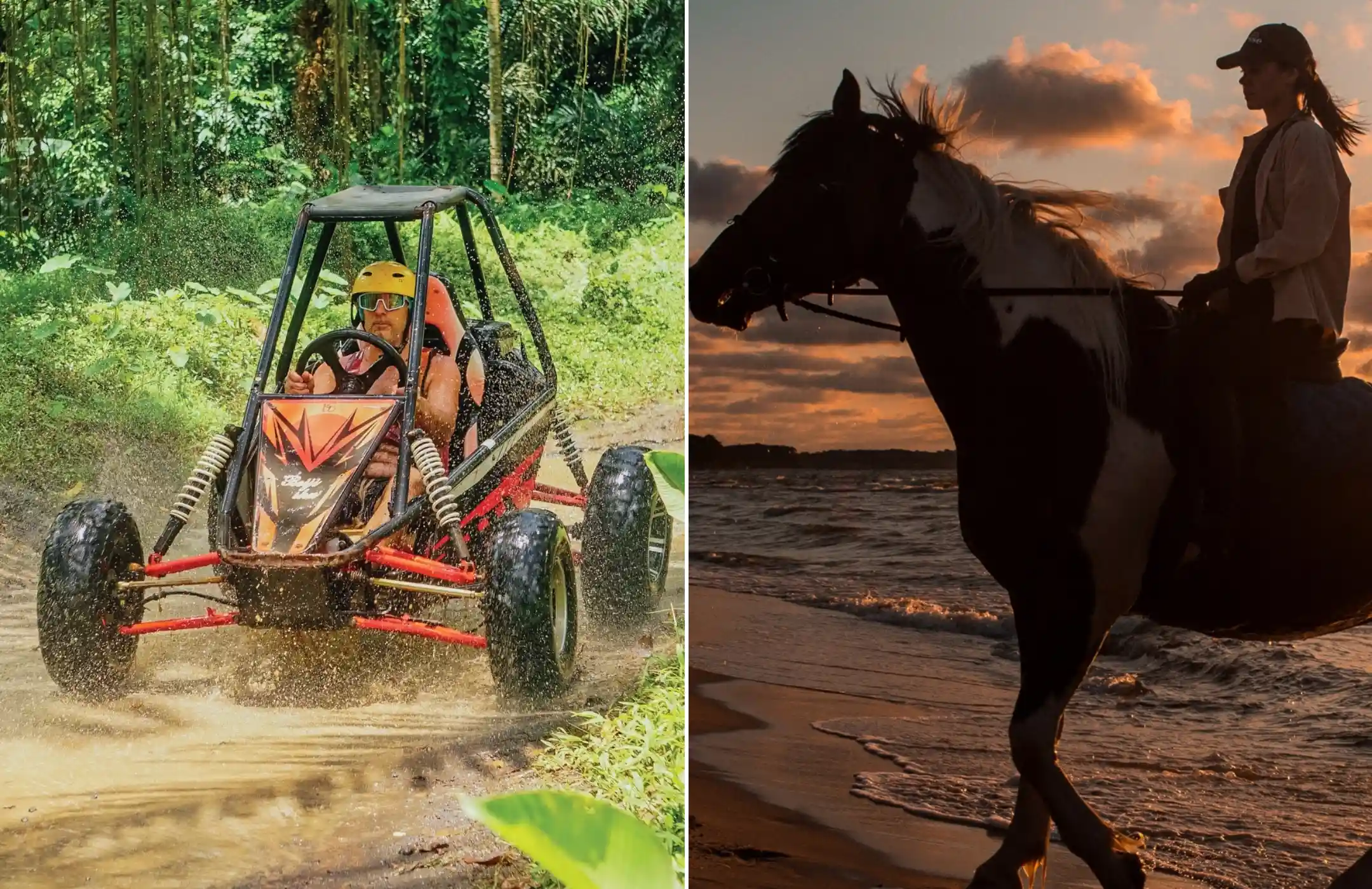 Bali Buggy Adventure & Black Sand Beach Horse Riding Tour