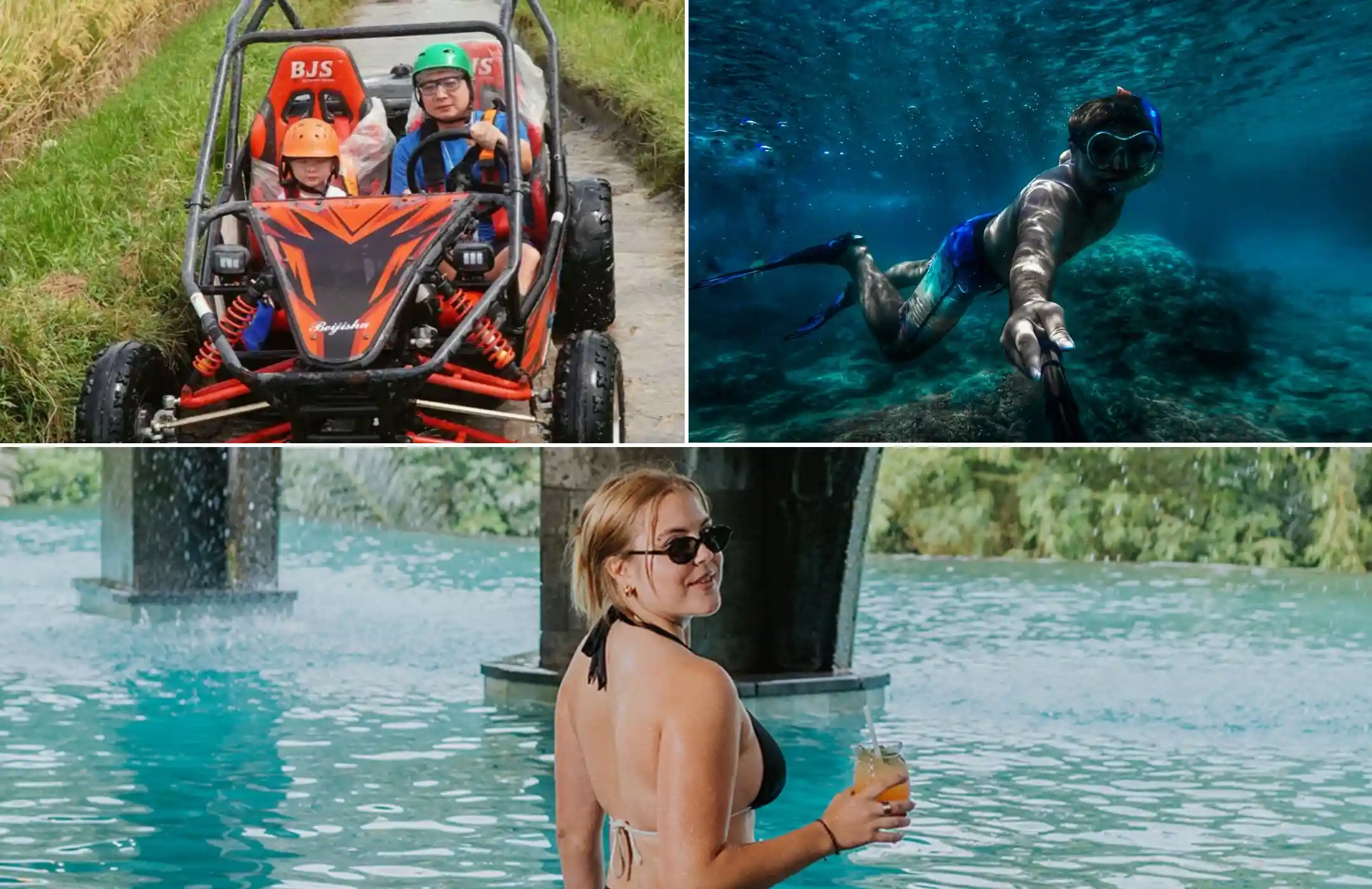 Bali Buggy Adventure, Blue Lagoon Snorkeling & Tlaga Singha Infinity Pool Tour