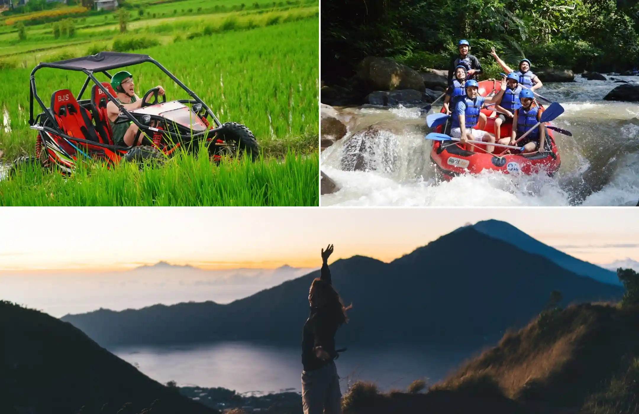 Bali Buggy Adventure, Ayung River Rafting & Mount Batur Sunrise Trekking Tour