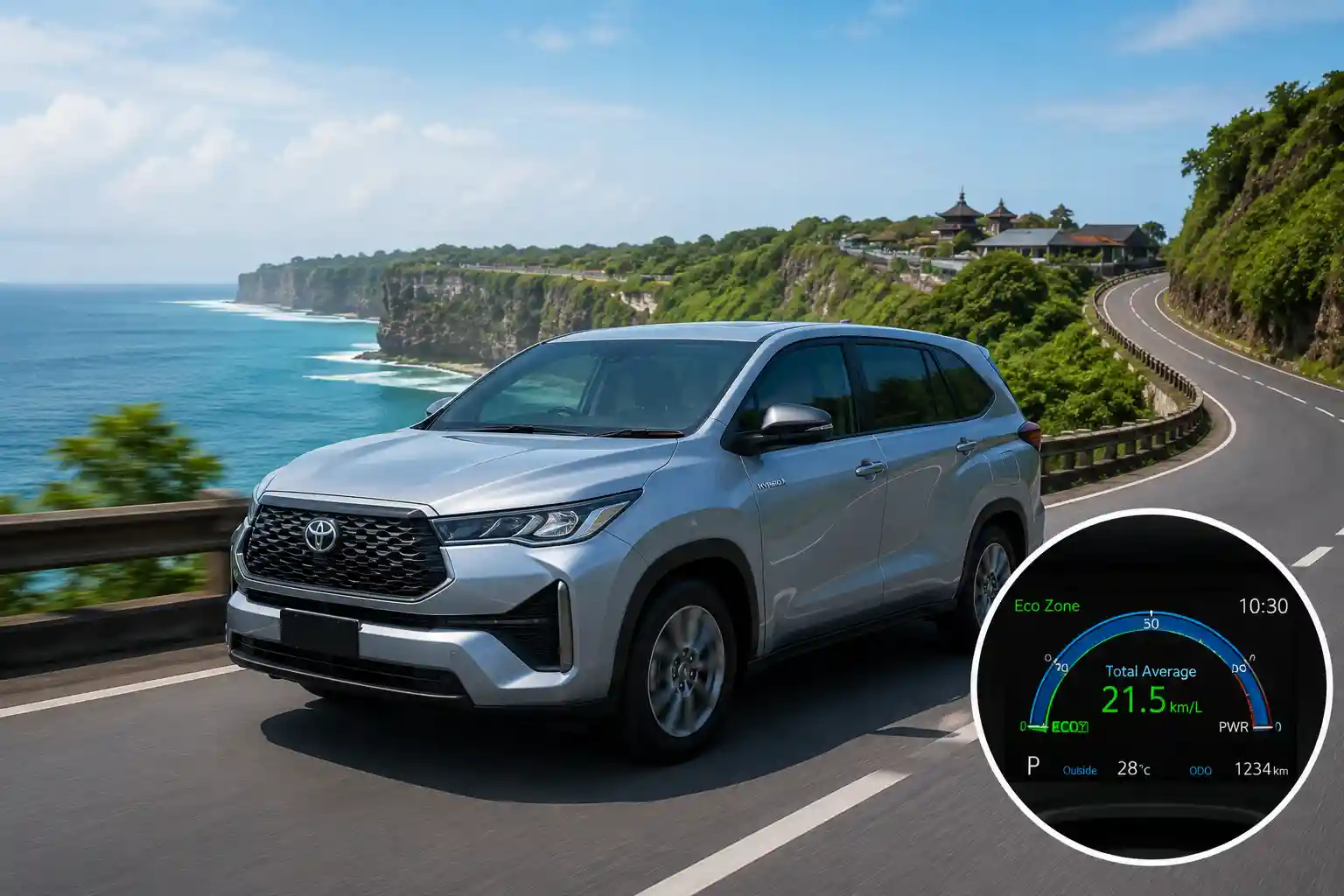Uji Irit Keliling Bali: Seberapa Jauh Anda Bisa Berkendara dengan Toyota Innova Zenix Hybrid?