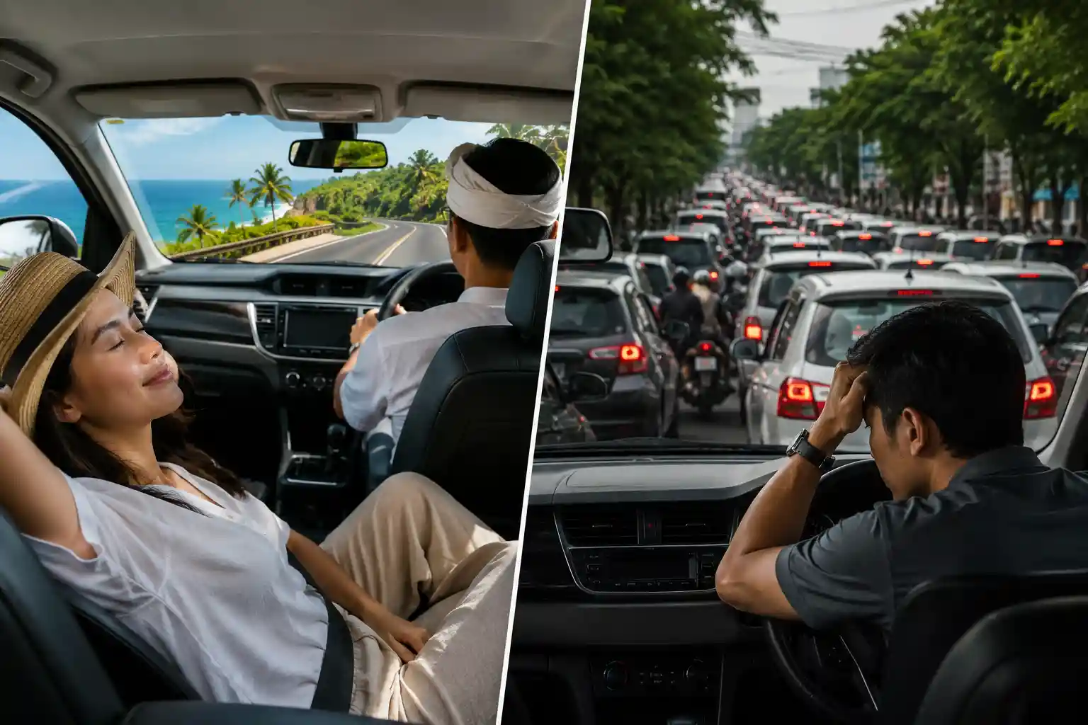 Wisata Anti-Stres: Mengapa Sewa Mobil + Driver di Bali Jauh Lebih Aman Dibanding Nekat Menembus Kemacetan?