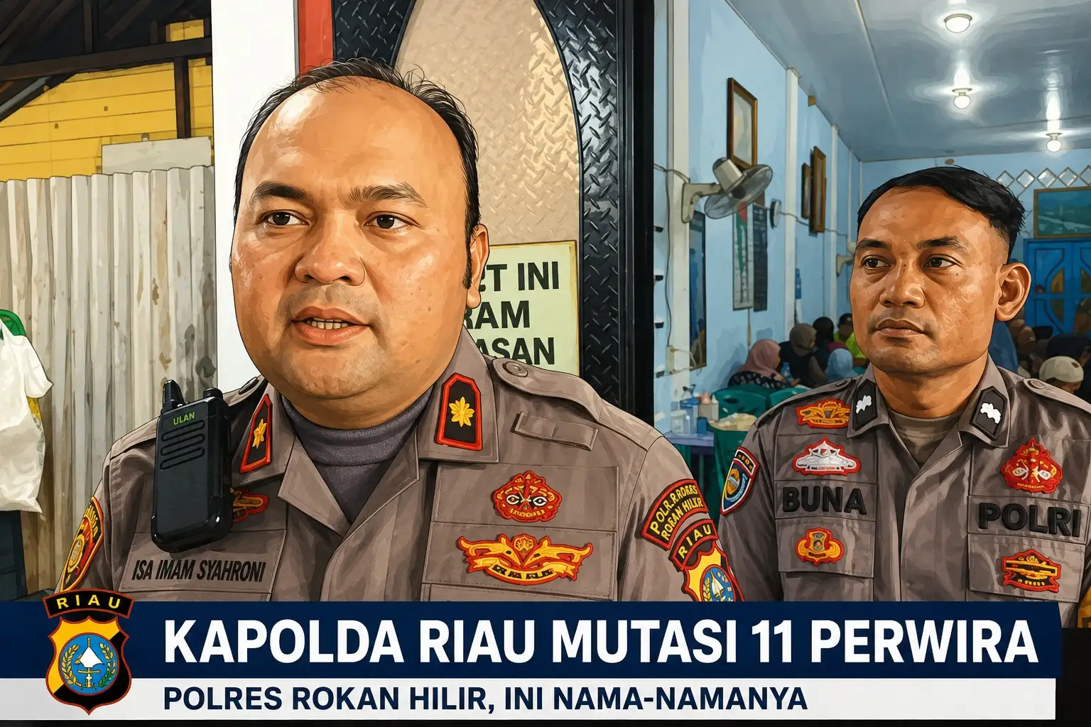 Kapolda Riau Mutasi 11 Perwira Polres Rokan Hilir, Kompol Buyung Kardinal Dapat Tugas Baru
