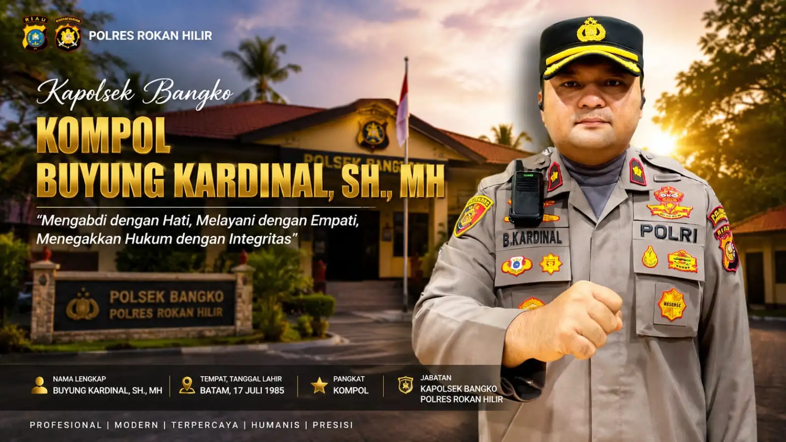 Mengenal Sosok Kompol Buyung Kardinal, SH., MH: Perwira Polisi Berpengalaman dengan Rekam Jejak Pengungkapan Kasus Besar