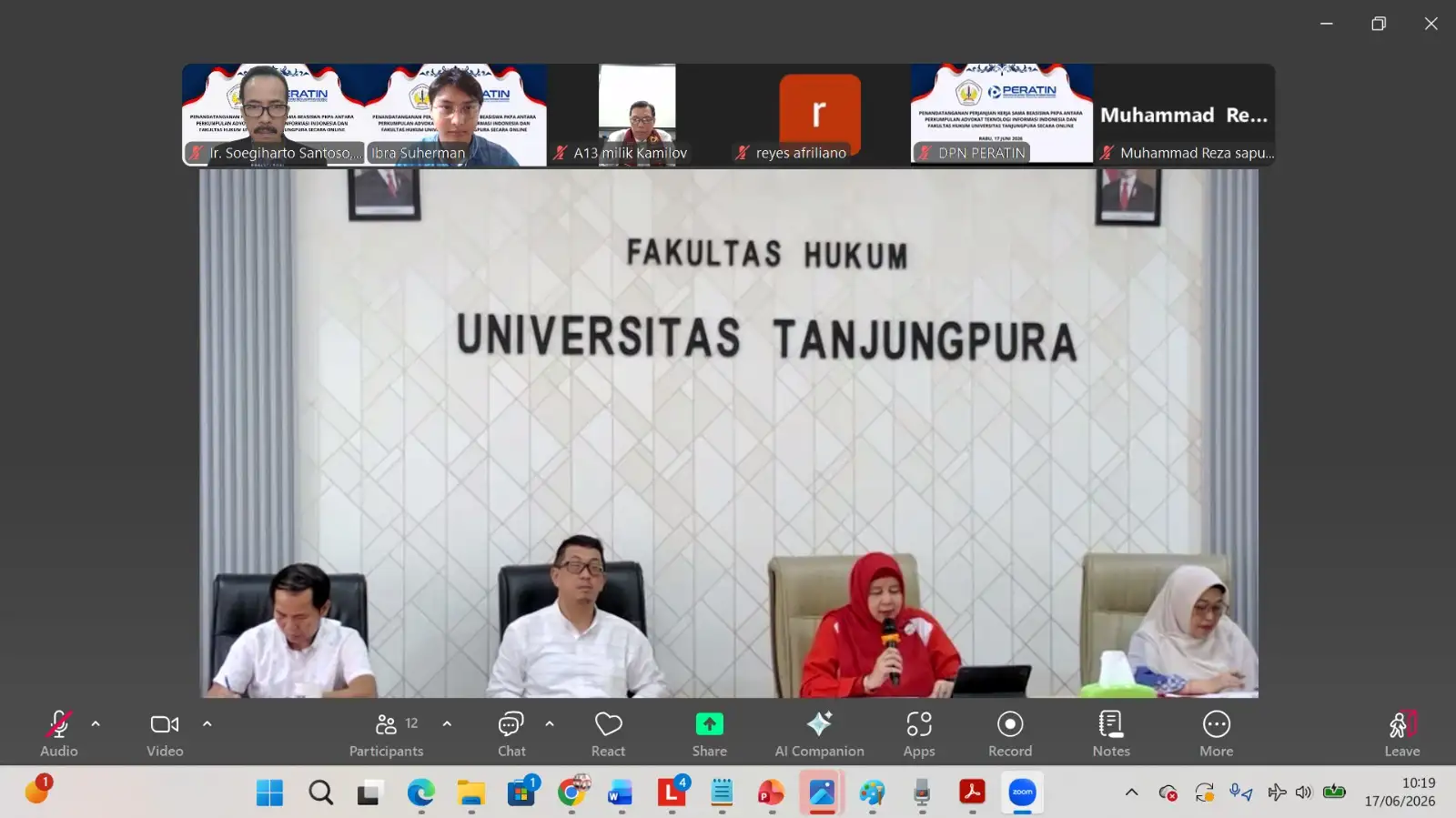 PERATIN dan FH Universitas Tanjungpura Jalin Kerja Sama Strategis Perkuat Ekosistem Hukum Digital