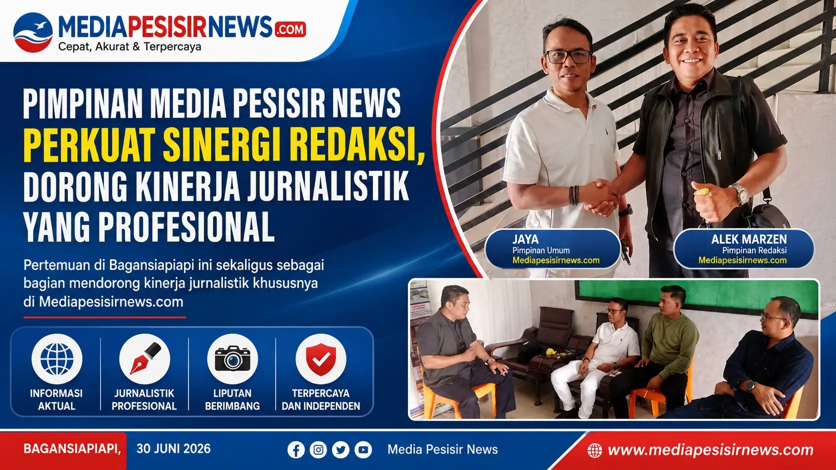 Pimpinan Umum Media Pesisir News Perkuat Sinergi Redaksi, Dorong Kinerja Jurnalistik yang Profesional