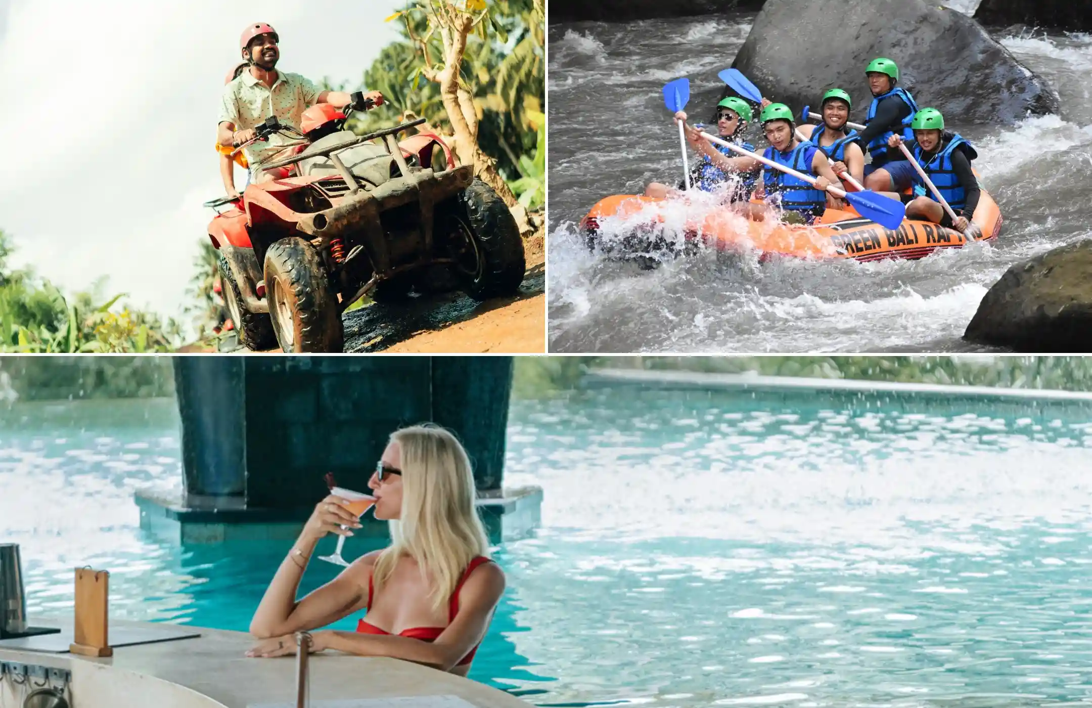 Ubud Quad Bike, White Water Rafting & Tlaga Singha Pool Tour