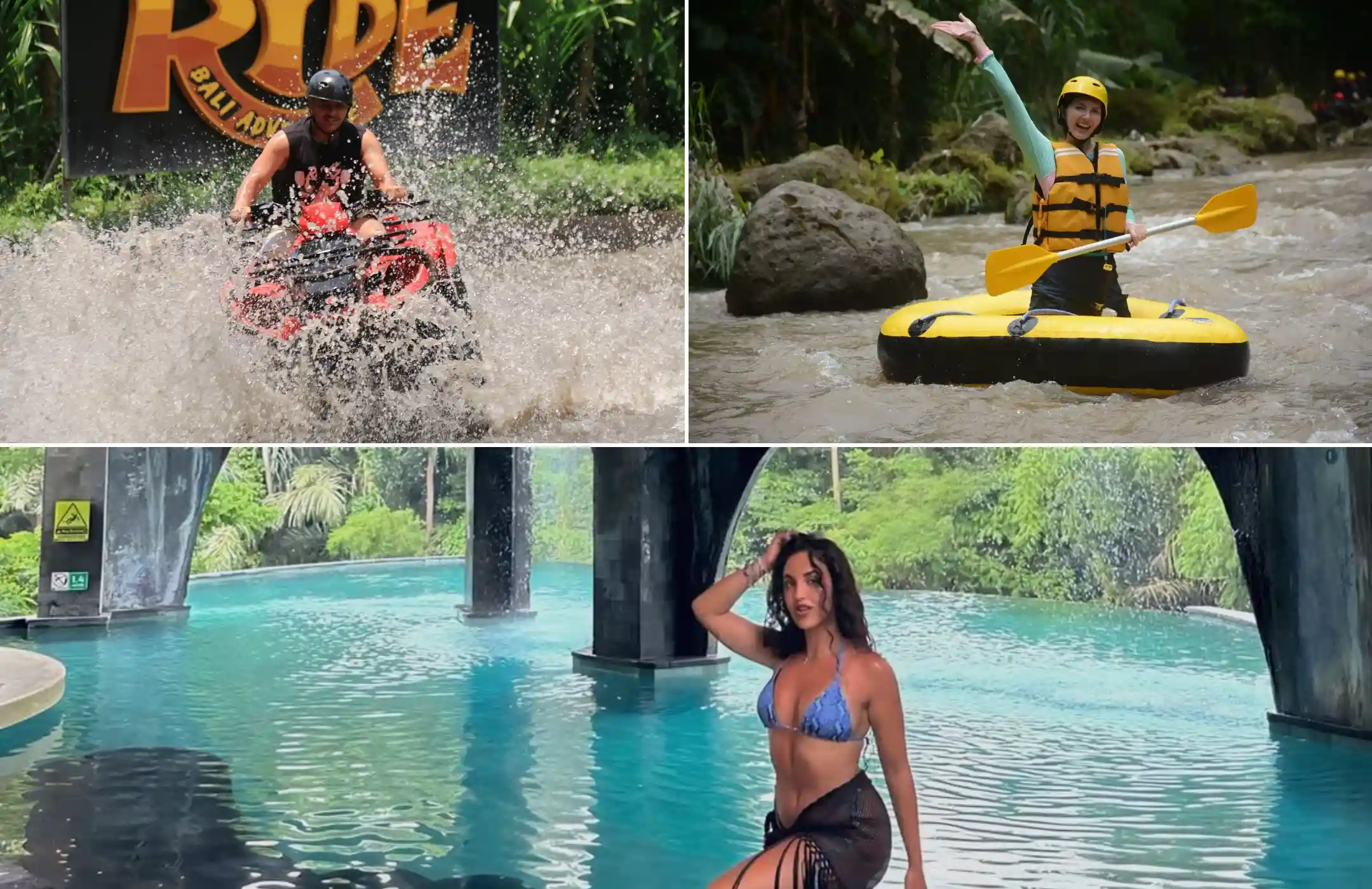 Ubud Quad Bike, River Tubing & Tlaga Singha Infinity Pool Tour