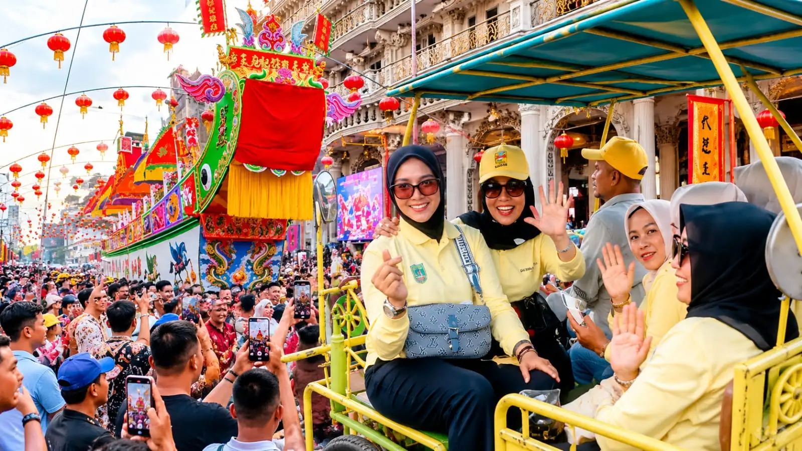 Kaban BKPSDM Rohil Hj. Yulisma Turut Semarakkan Event Nasional Bakar Tongkang 2026 di Bagansiapiapi