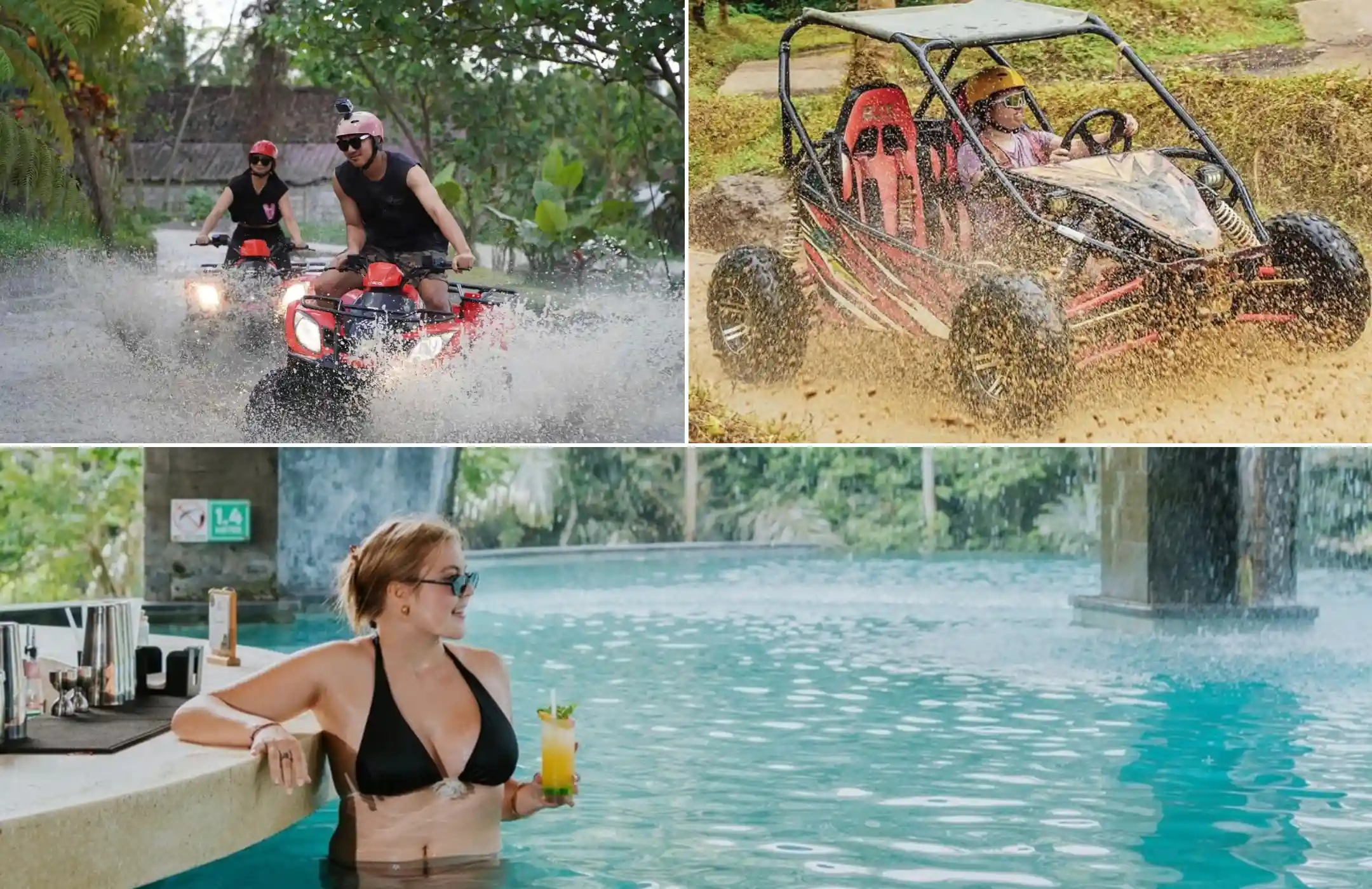 Ubud Quad Bike, Jungle Buggy & Tlaga Singha Infinity Pool Tour