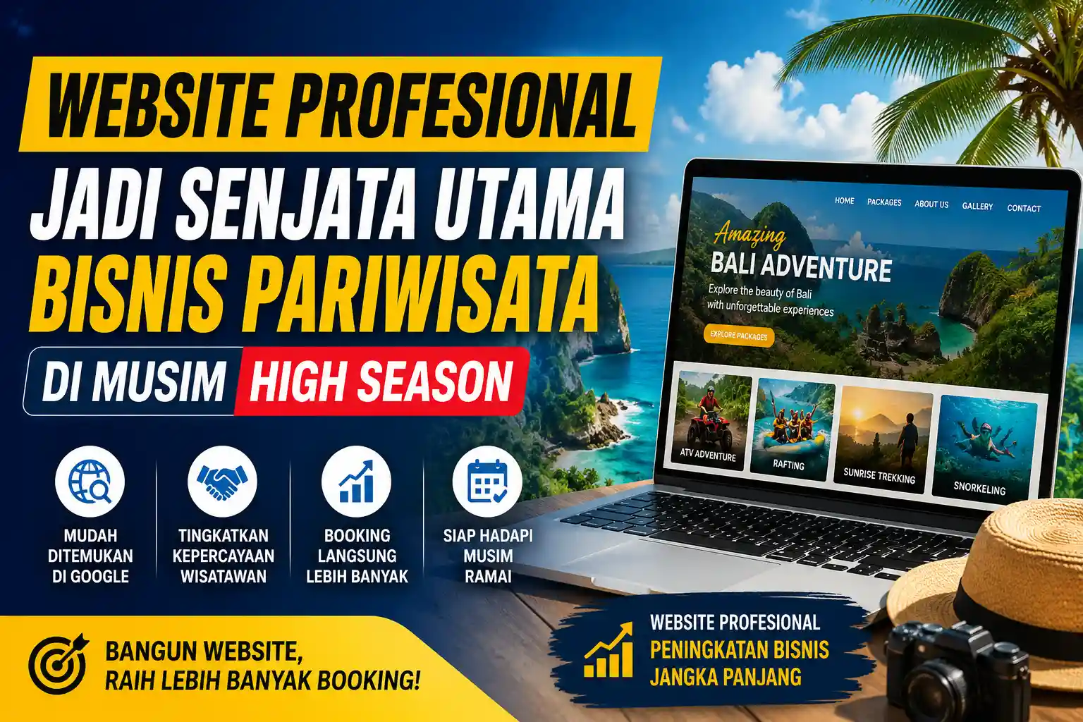 Website Profesional Jadi Senjata Utama Bisnis Pariwisata di Musim High Season