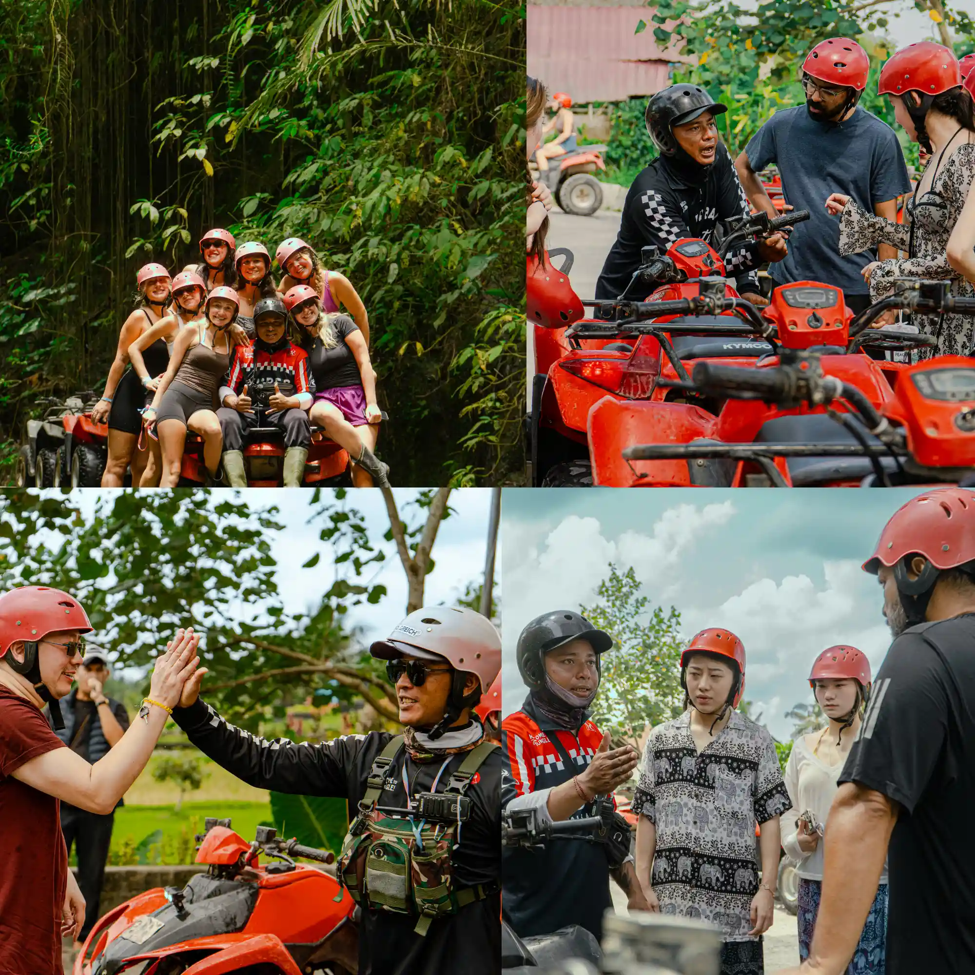 ATV Rider at Jungle Waterfall