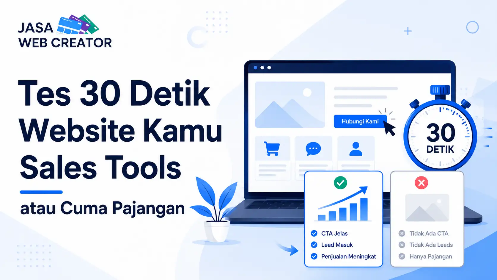 Tes 30 Detik Website Kamu Sales Tools atau Cuma Pajangan